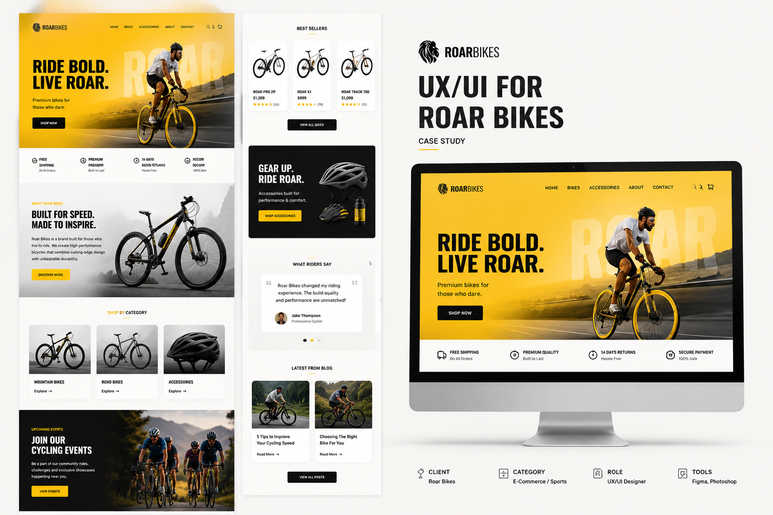 Roar Bikes UI UX Case Study